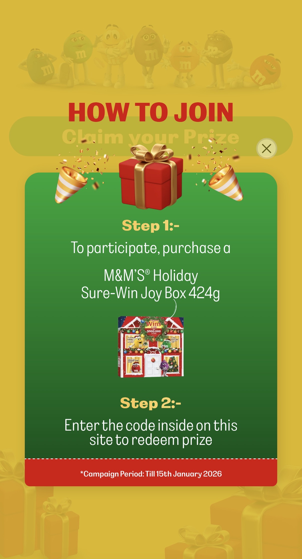 M&M's online contest — how to join