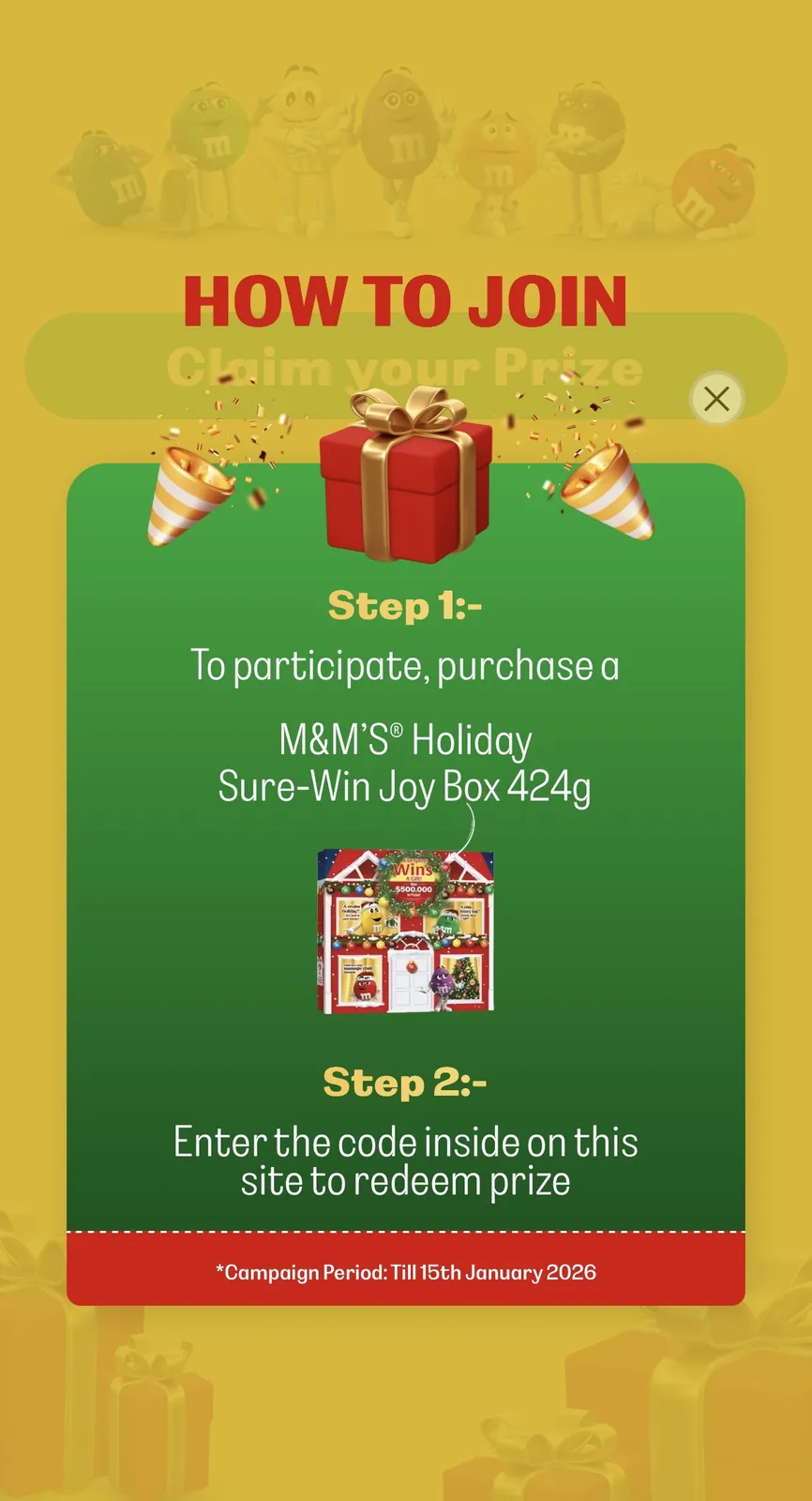 M&M's online contest — how to join