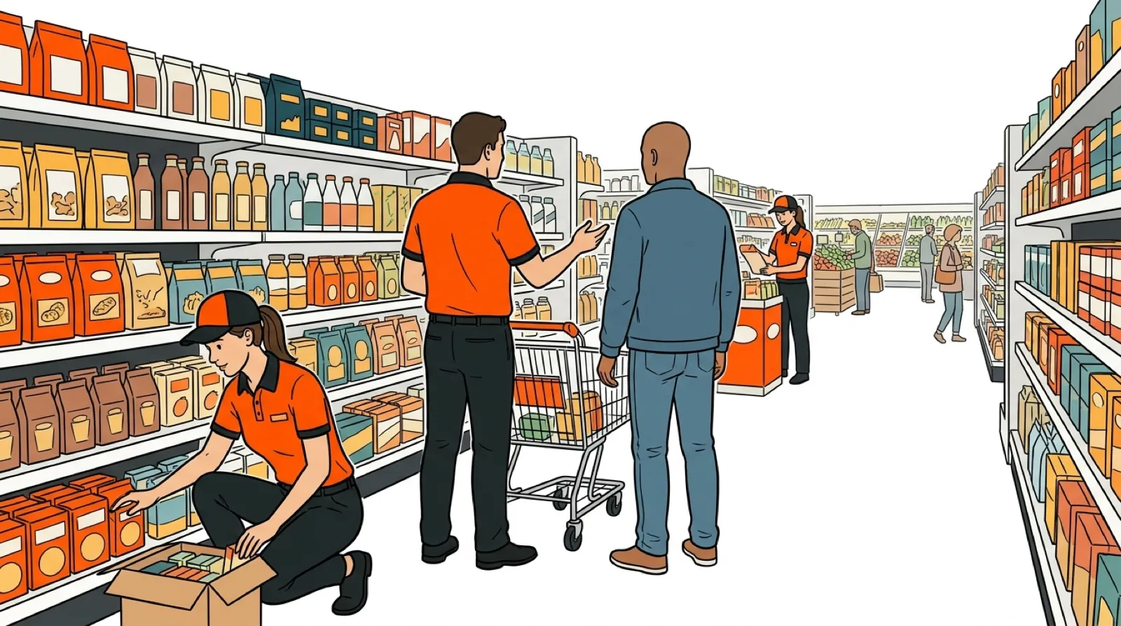 Elitez FMCG promoters in action at supermarket