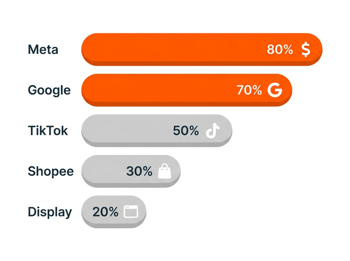 Integrated media buy channels illustration
